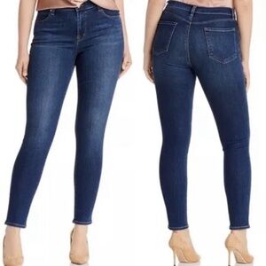 J BRAND - Maria High Rise Dark Wash Skinny Stretch Jeans